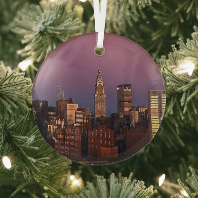 New York Travel Manhattan Empire State Gebäude Ornament Aus Glas (InSitu)