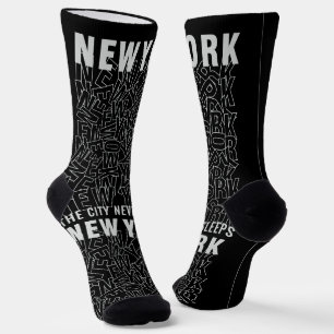 New York Typografie Socken
