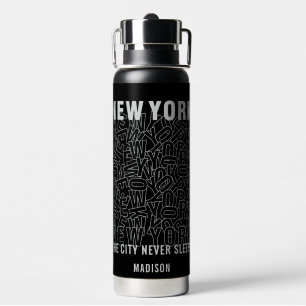 New York Typografy individuelle Name Trinkflasche