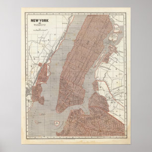 New York und Nähe Poster