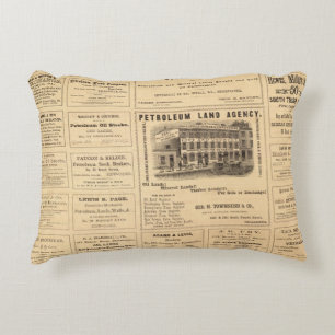 New- York und Pennsylvania-Öl-Anzeigen Zierkissen