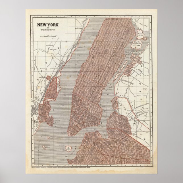 New York und Umgebung Poster (Vorne)