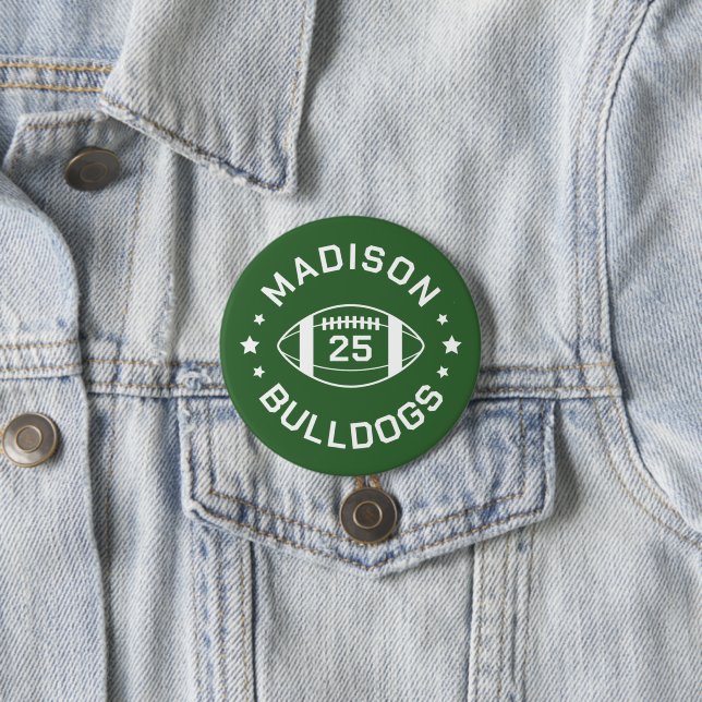 New York und White Football Button (Beispiel)
