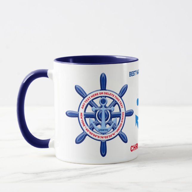 New York, United States, Customizable, Sea Travel Tasse (Links)