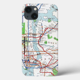 New York: Untergrundbahn Map, 1940 iPhone 13 Hülle