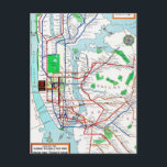 New York: Untergrundbahn Map, 1940 Postkarte<br><div class="desc">Karte des Untergrundbahnsystems von New York City,  veröffentlicht durch die Gewerkschafts-Groschen-Sparkasse,  1940. | Identifikation: 0091976</div>