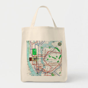 New York: Untergrundbahn Map, 1940 Tragetasche