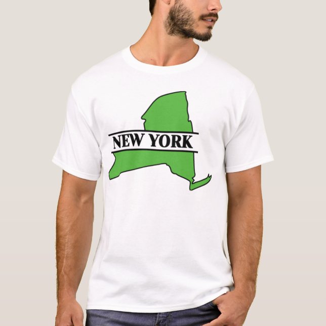 New York US Staaten Monogram T-Shirt (Vorderseite)
