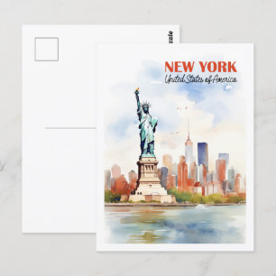 New York USA Berühmter Reiseort Postkarte