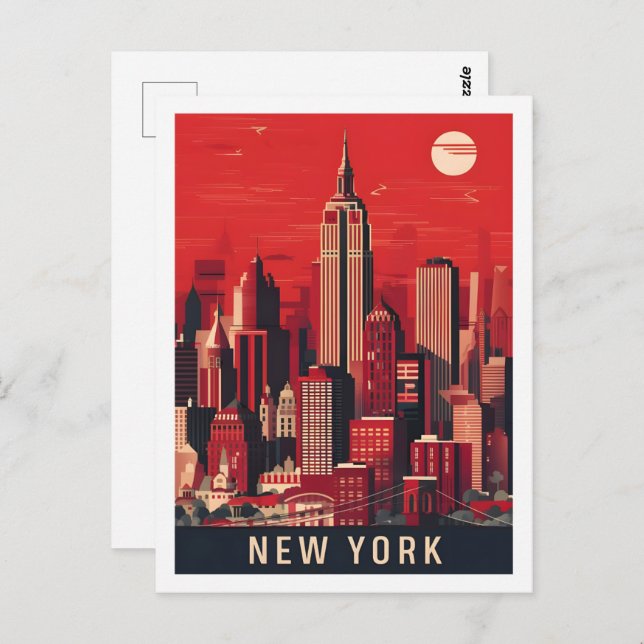 New York USA Famous Travel Place Postkarte (Vorne/Hinten)