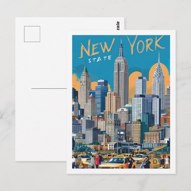 New York USA Famous Travel Place Postkarte (Vorne/Hinten)