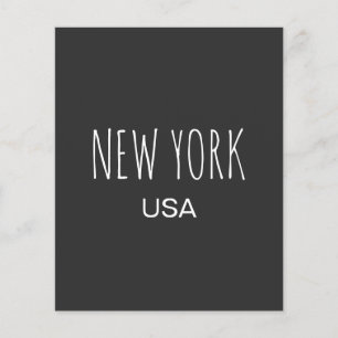 New York USA Minimalistische Typografie-Design Flyer