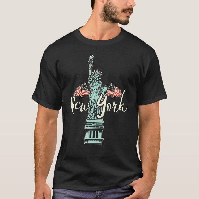 New York USA Reisen New Yorker Empire State T-Shirt (Vorderseite)