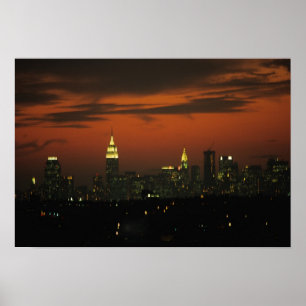 New York, USA. Skyline von Manhattan 2 Poster