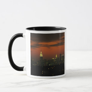 New York, USA. Skyline von Uptown Manhattan 2 Tasse