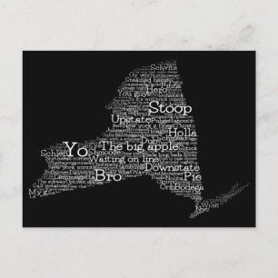 New York USA Slang Word Art Karte