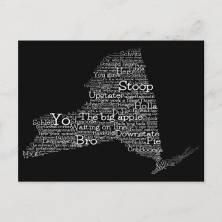 New York USA Slang Word Art Karte