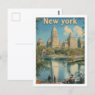 New York USA Vintage Berühmter Reiseort Postkarte