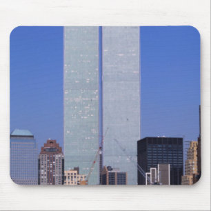 New York, USA. Zwillingstürme der berühmten Welt Mousepad