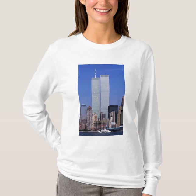 New York, USA. Zwillingstürme der berühmten Welt T-Shirt (Vorderseite)