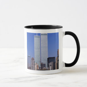 New York, USA. Zwillingstürme der berühmten Welt Tasse
