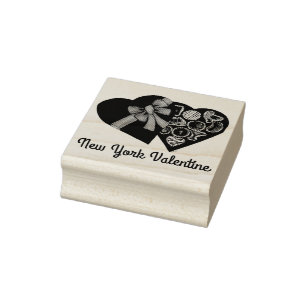 New York Valentine's Day NYC Box of Chocolates Gummistempel
