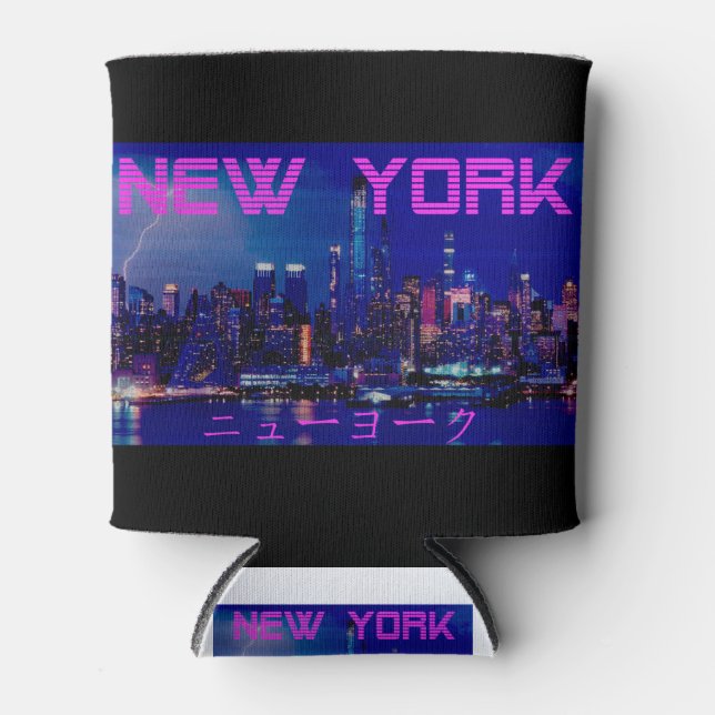 New york Vaporwave Retro Dosenkühler (Vorderseite)
