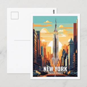 New York Vereinigte Staaten Berühmte Reiseziele Postkarte