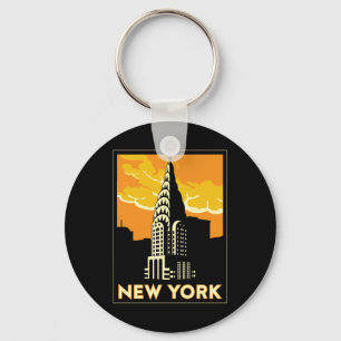 New York Vereinigte Staaten USA Vintage Retro Reis Schlüsselanhänger