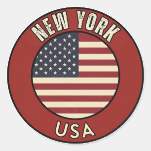 New York Vereinigte Staaten von Amerika Runder Aufkleber