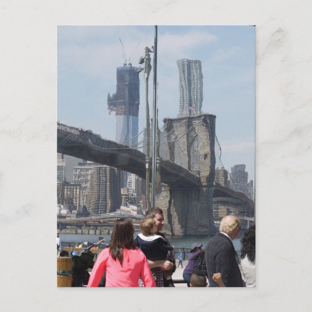 New York verzerrt Postkarte (Vorderseite)