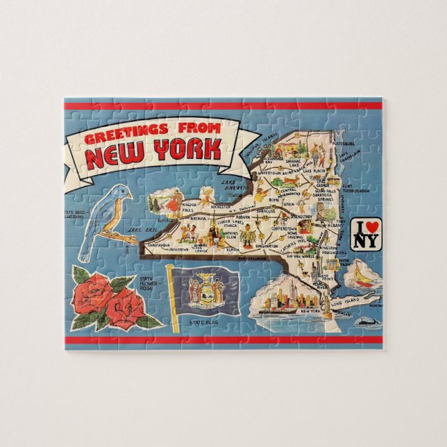 New York Vintag Map Puzzle (Horizontal)