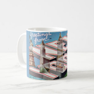 New York Vintage Landmarks Tasse