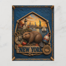 New York Vintage Reise Postkarte