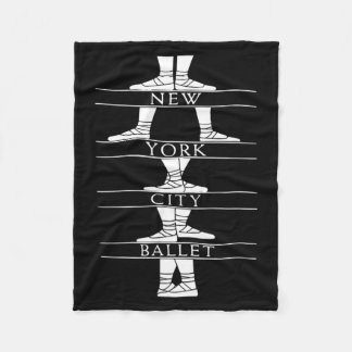 New York Vintage Retro Style Design Ballet Dancing Fleecedecke