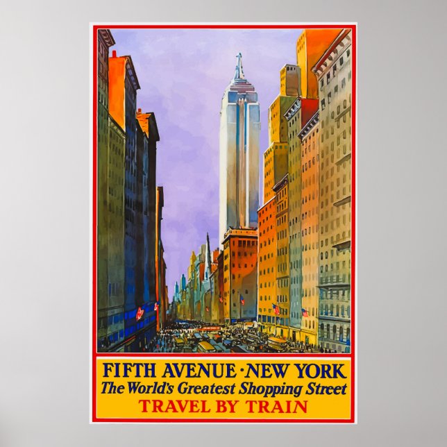 New York Vintage Travel Poster (Vorne)