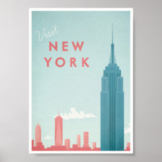 New York Vintage Travel Poster