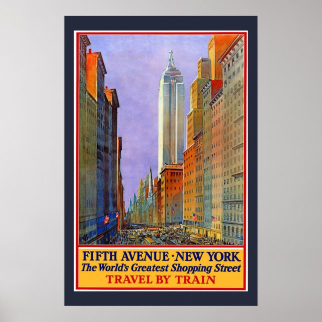 New York Vintage Travel Poster (Vorne)