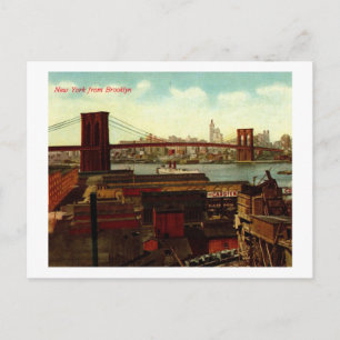 New York von Brooklyn, Vintage Postkarte