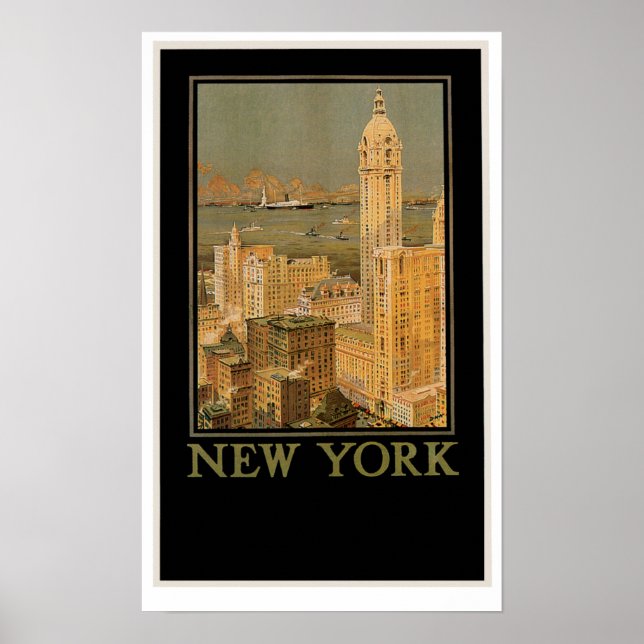 New York von Glasgow an der Anchor Line Poster (Vorne)