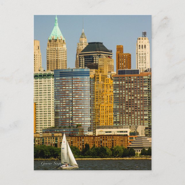 New York Waterfront Postkarte (Vorderseite)