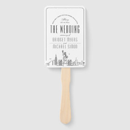 New York Wedding | Hochzeitsprogramm Hand Fan Fächer