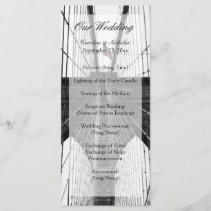 New York Wedding NYC Brooklyn Bridge Programm