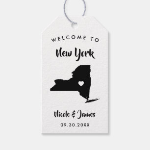 New York Wedding Welcome Bag Tags, Karte Geschenkanhänger