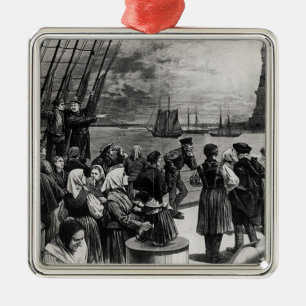 New York - Willkommen zum Land der Freiheit Silbernes Ornament