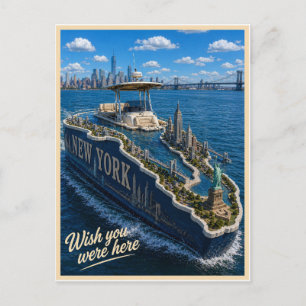New York Wish You Were Here State-Serie Postkarte