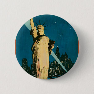 New York Wonder City der Welt Button