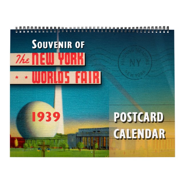 New York World's Fair 1939 Postcard Calendar Kalender (Titelbild)