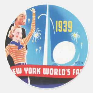 New York World's Fair 1939 Runder Aufkleber