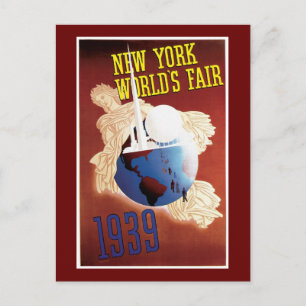 "New York World's Fair 1939" Vintag Postkarte